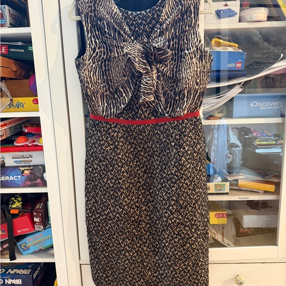 Gianbattista Valli  animal print silk Dress M 44 - Picture 2 of 3